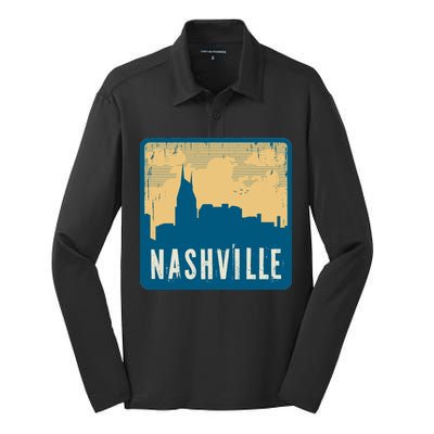 Nashville Vintage Silk Touch Performance Long Sleeve Polo