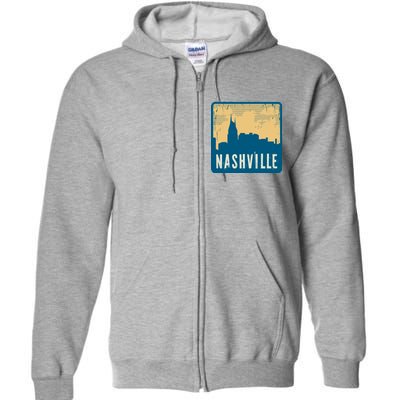 Nashville Vintage Full Zip Hoodie