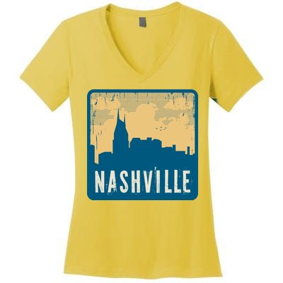 Nashville Vintage Women's V-Neck T-Shirt