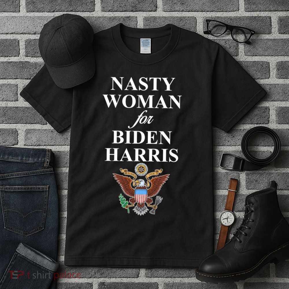 Nasty Woman For Biden Harris Eagle Logo Tall T-Shirt