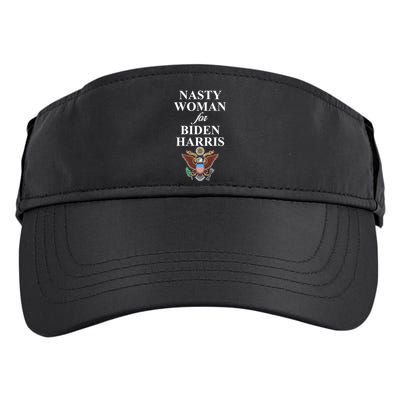Nasty Woman For Biden Harris Eagle Logo Adult Drive Performance Visor