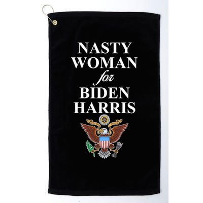 Nasty Woman For Biden Harris Eagle Logo Golf Towel