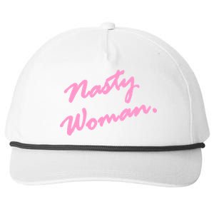 Nasty Woman Pink Script Hillary Clinton Snapback Five-Panel Rope Hat