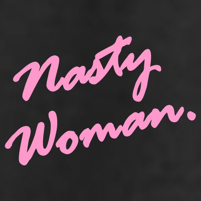 Nasty Woman Pink Script Hillary Clinton Adult Drive Performance Visor