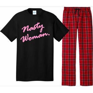 Nasty Woman Pink Script Hillary Clinton Pajama Set