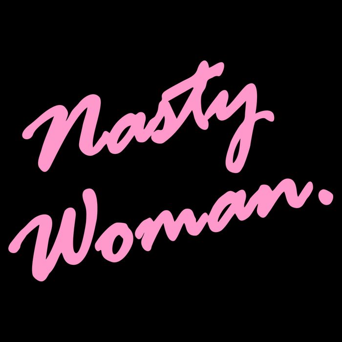 Nasty Woman Pink Script Hillary Clinton Baby Bodysuit
