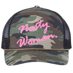 Nasty Woman Pink Script Hillary Clinton Retro Rope Trucker Hat Cap