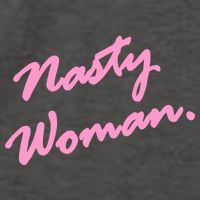 Nasty Woman Pink Script Hillary Clinton Vector Backpack
