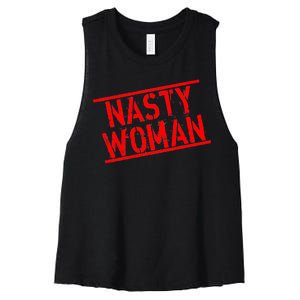 Nasty Woman Stamp of Approval Women's Racerback Cropped Tank