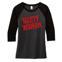 Nasty Woman Stamp of Approval Women's Tri-Blend 3/4-Sleeve Raglan Shirt