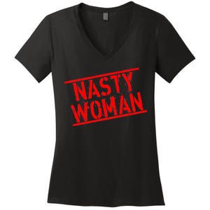 Nasty Woman Stamp of Approval Women's V-Neck T-Shirt