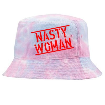 Nasty Woman Stamp of Approval Tie-Dyed Bucket Hat