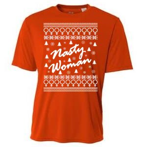 Nasty Woman Ugly Christmas Sweater Design Hillary Clinton Cooling Performance Crew T-Shirt