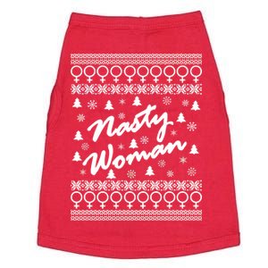 Nasty Woman Ugly Christmas Sweater Design Hillary Clinton Doggie Tank