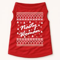 Nasty Woman Ugly Christmas Sweater Design Hillary Clinton Doggie Tank