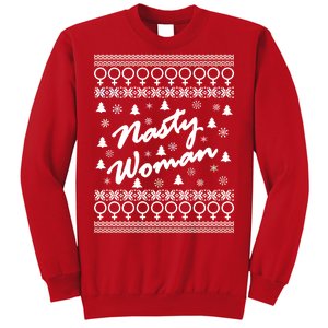 Nasty Woman Ugly Christmas Sweater Design Hillary Clinton Sweatshirt