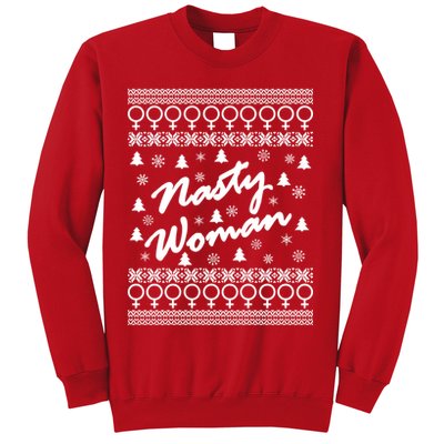 Nasty Woman Ugly Christmas Sweater Design Hillary Clinton Sweatshirt