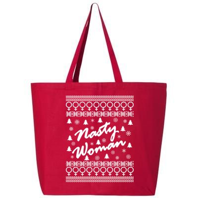 Nasty Woman Ugly Christmas Sweater Design Hillary Clinton 25L Jumbo Tote