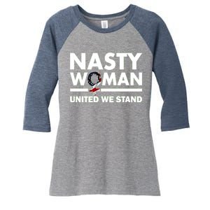 Nasty Woman United We Stand Women's Tri-Blend 3/4-Sleeve Raglan Shirt