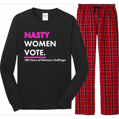 Nasty Women Vote 100 Years of Women's Suffrage Long Sleeve Pajama Set