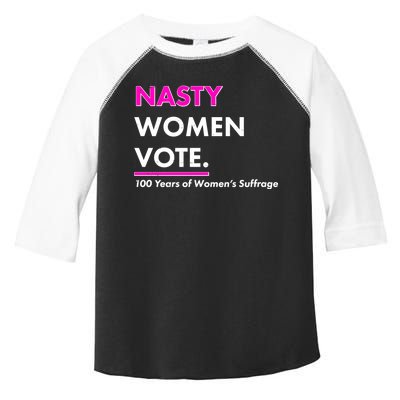 Nasty Women Vote 100 Years of Women's Suffrage Toddler Fine Jersey T-Shirt