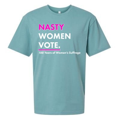 Nasty Women Vote 100 Years of Women's Suffrage Sueded Cloud Jersey T-Shirt