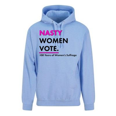 Nasty Women Vote 100 Years of Women's Suffrage Unisex Surf Hoodie