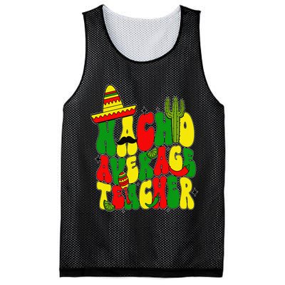 Nacho Average Teacher Apple Cinco De Mayo Teacher Women Mesh Reversible Basketball Jersey Tank