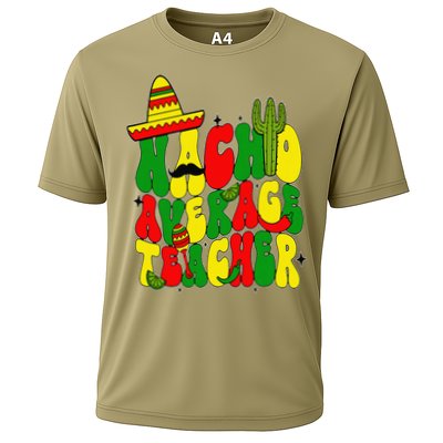 Nacho Average Teacher Apple Cinco De Mayo Teacher Women Cooling Performance Crew T-Shirt