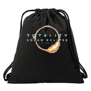 North American Total Solar Eclipse 2024 Totality 04.08.24 Drawstring Bag