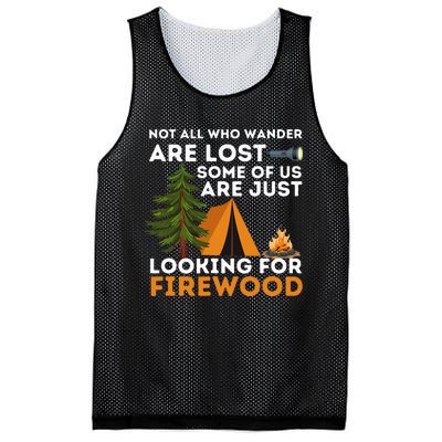 Not All Those Who Wander Are Lost Funny Camping Outdoor Mesh Reversible Basketball Jersey Tank