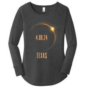 North America Total Solar Eclipse 2024 Texas USA Women's Perfect Tri Tunic Long Sleeve Shirt