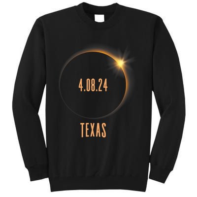 North America Total Solar Eclipse 2024 Texas USA Tall Sweatshirt