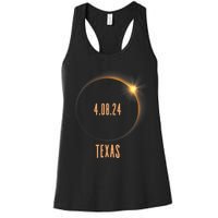 North America Total Solar Eclipse 2024 Texas USA Women's Racerback Tank