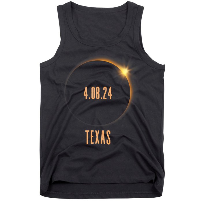 North America Total Solar Eclipse 2024 Texas USA Tank Top