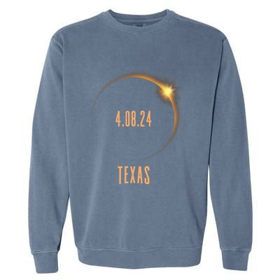 North America Total Solar Eclipse 2024 Texas USA Garment-Dyed Sweatshirt