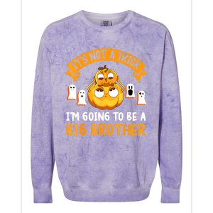 Not A Trick IM Going To Be A Big Brother Again Halloween Colorblast Crewneck Sweatshirt