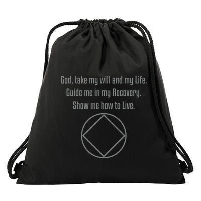 Narcotics Anonymous Third Step Prayer Na Aa Drawstring Bag