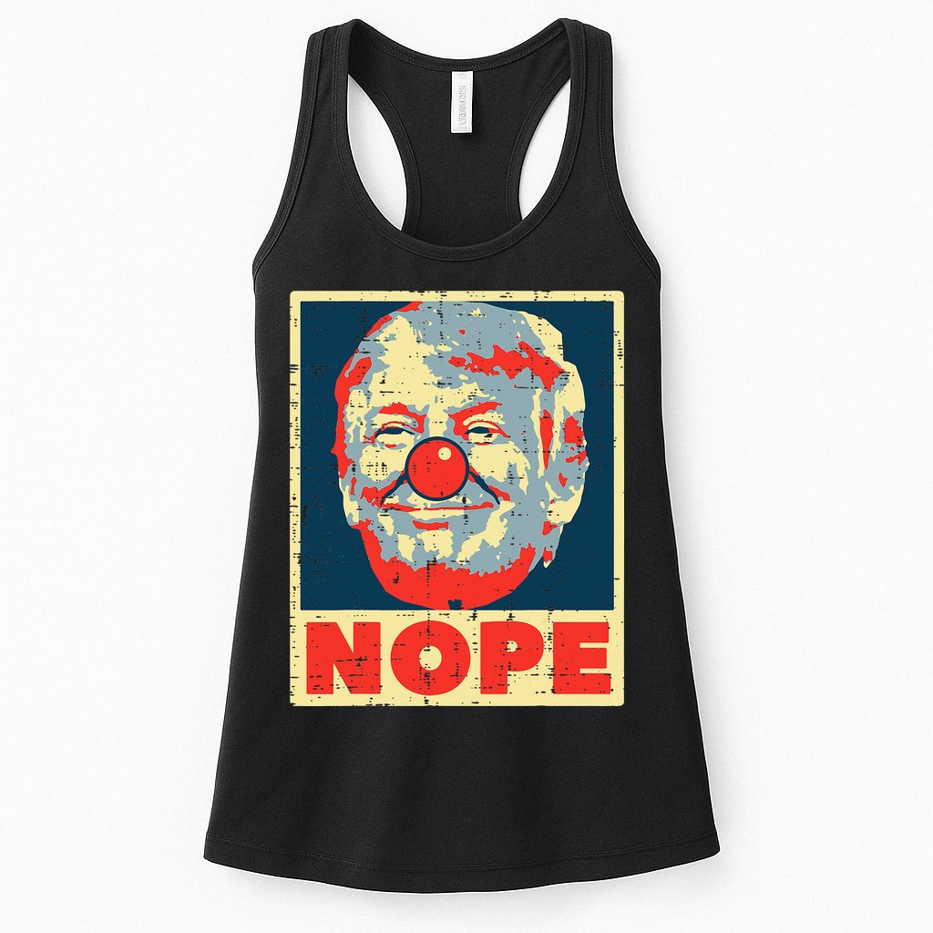 Nope Anti Trump Clown Impeach No Donald Womens Tank Top