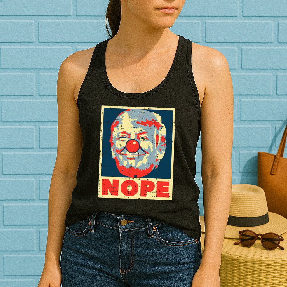 Nope Anti Trump Clown Impeach No Donald Womens Tank Top