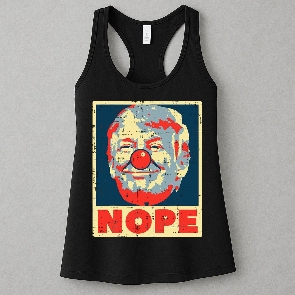 Nope Anti Trump Clown Impeach No Donald Womens Tank Top