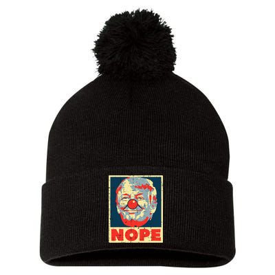 Nope Anti Trump Clown Impeach No Donald Pom Pom 12in Knit Beanie
