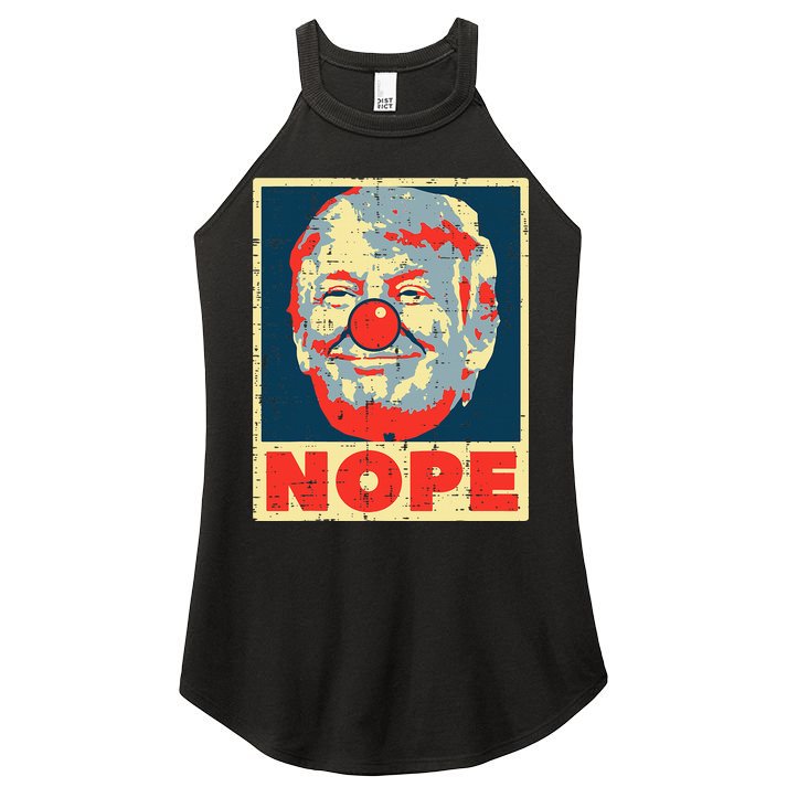 Nope Anti Trump Clown Impeach No Donald Women's Perfect Tri Rocker Tank