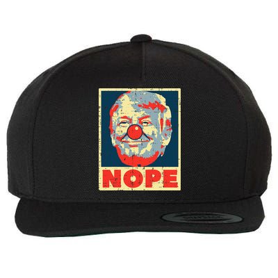Nope Anti Trump Clown Impeach No Donald Wool Snapback Cap