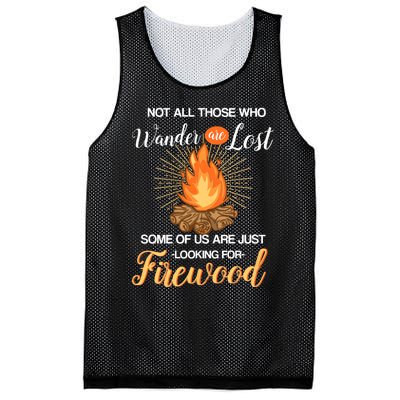 Not All Those Who Wander Are Lost Funny Camping Mesh Reversible Basketball Jersey Tank