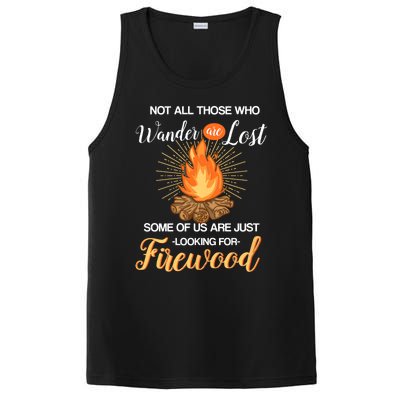 Not All Those Who Wander Are Lost Funny Camping PosiCharge Competitor Tank