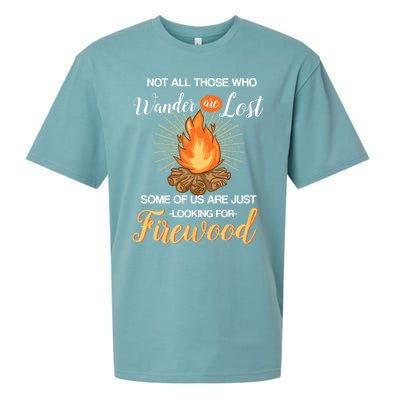 Not All Those Who Wander Are Lost Funny Camping Sueded Cloud Jersey T-Shirt