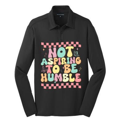 Not Aspiring To Be Humble Groovy Silk Touch Performance Long Sleeve Polo