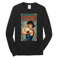 Not Aspiring To Be Humble Kamala Harris Feminist Message Tall Long Sleeve T-Shirt