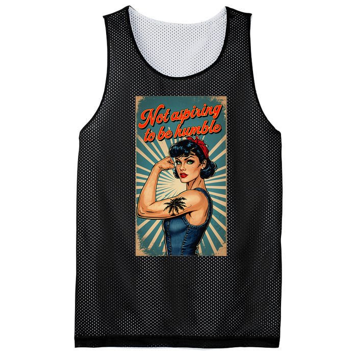 Not Aspiring To Be Humble Kamala Harris Feminist Message Mesh Reversible Basketball Jersey Tank